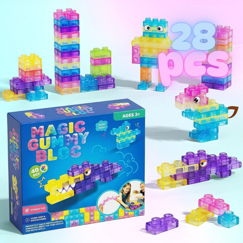 Magic Gummy Bloc - Soft Jelly Building Blocks